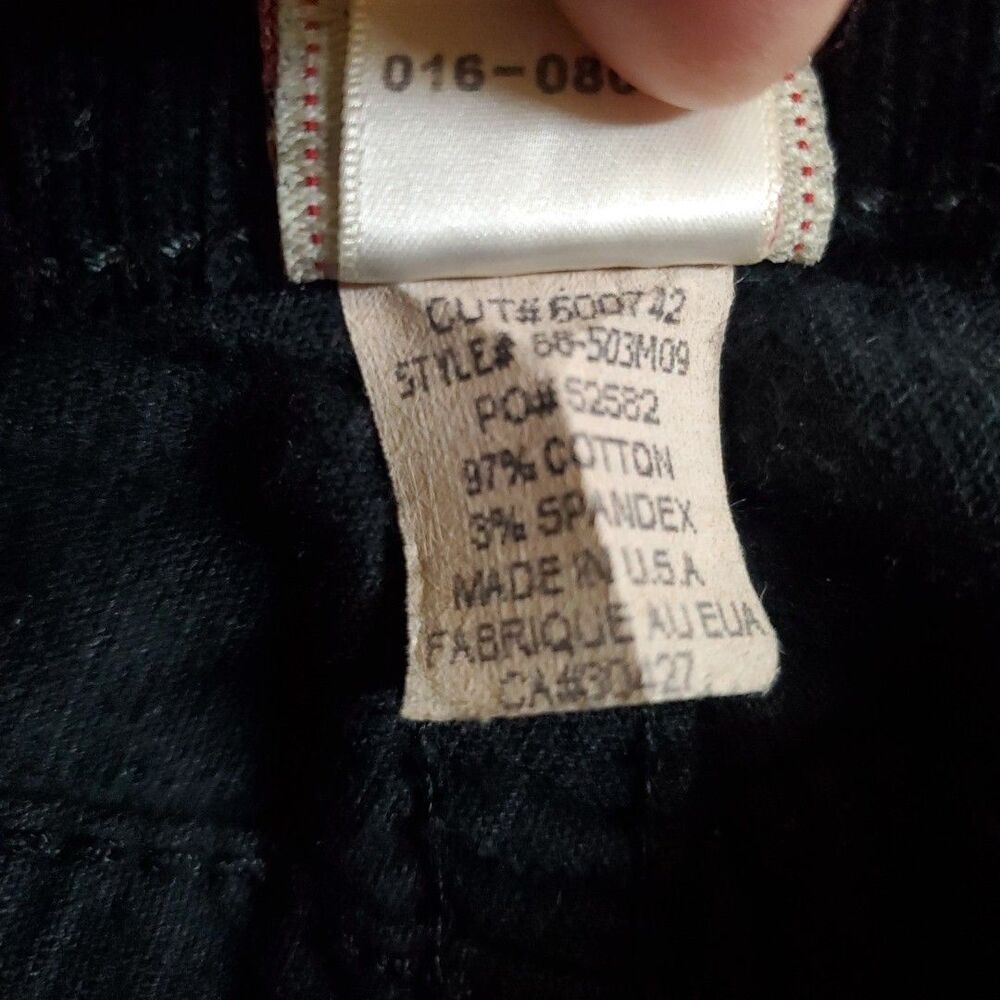 True Religion 29 Corduroy Shorts Womens Black Cuffed Y2K Made in USA Stretch - Picture 7 of 15
